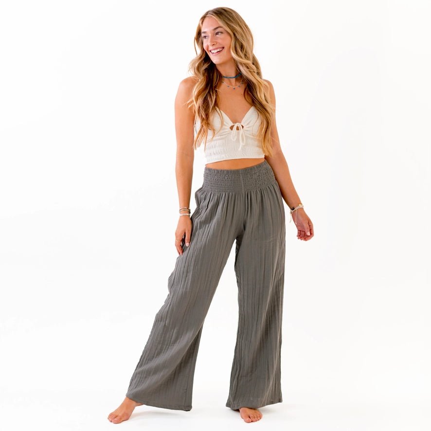 Introducing our chic Wide Leg Pants! Elevate your style with these versatile and comfortable pants. Perfect for any occasion, from casual outings to formal events, these wide leg pants offer effortless elegance and flair. Embrace comfort without sacrificing style. Shop now and make a statement with our wide leg pants!"