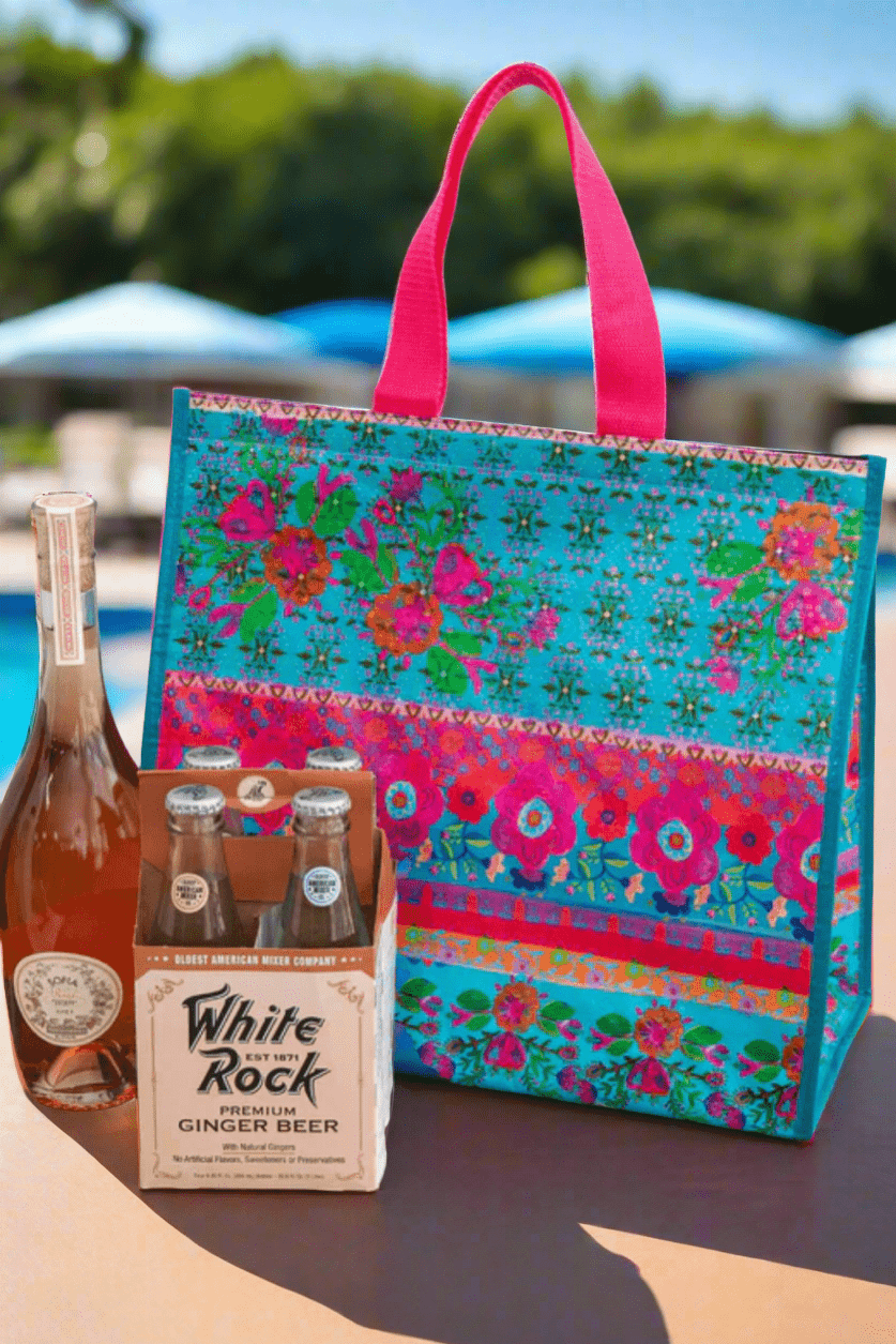 Perfect on the go insulated cooler for pool party, colorful gift, summer pool party cooler, cooler tote for everyday