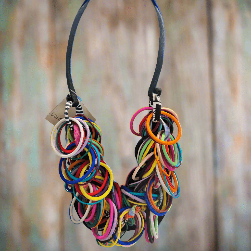 Original Loopy Necklace Handmade Material Necklace