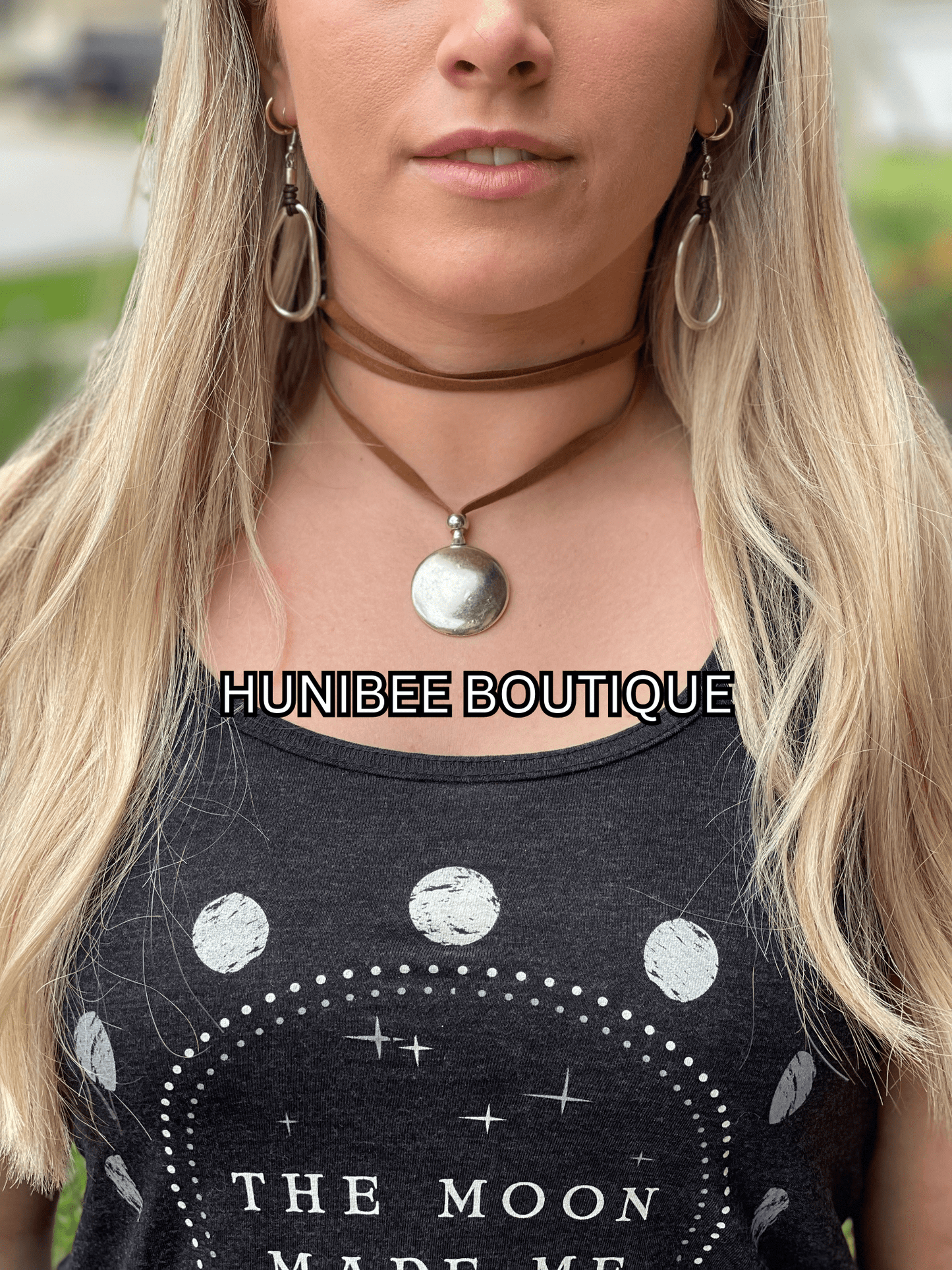 Handmade Boho Wrap Necklace Bohemian Multi-Layer Disc Adjustable Choker