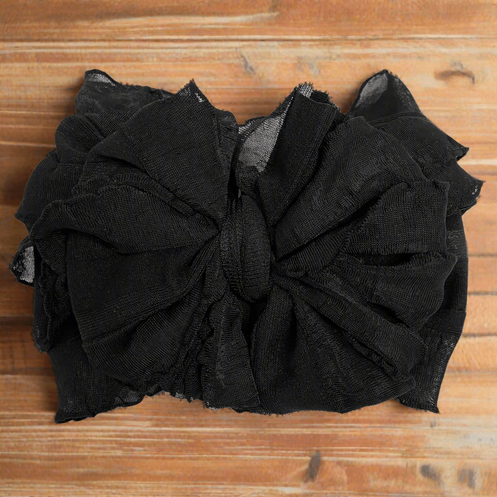 Soft baby girl headband with black ruffles
Baby fashion headband with black details
Lightweight black baby headband for everyday wear
Baby girl ruffled headband in black
Comfortable ruffled headband for newborns
Black baby headband for special occasions
Ruffled black headband for baby and toddler girls
Cute soft baby headband with ruffles
Trendy black ruffled headband for baby fashion
Soft black headband for baby girl outfits
Fashionable baby headband with black ruffles