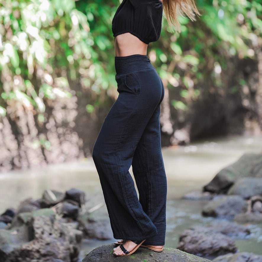 summer attire, cruisewear, beach pants, honeymoon attire, island wear, boho pants, wide leg pants, cotton pants, wide leg cotton pants, elastic waist pants, mother's day