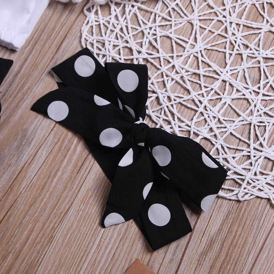 Fashionable Pompon Flounced Top and Pants Set 3 Pc Set