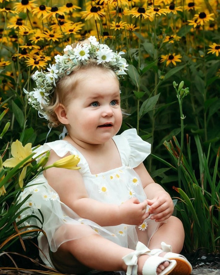 Dixie Dress Romper - Pickin Daisies, Baby Daisy Dress Easter