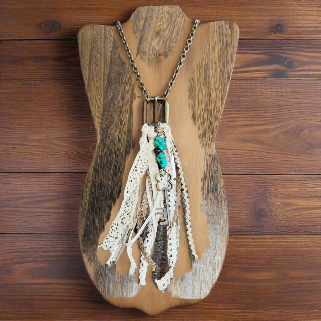 Vintage Belt Buckle Necklace Handmade Vintage Jewelry