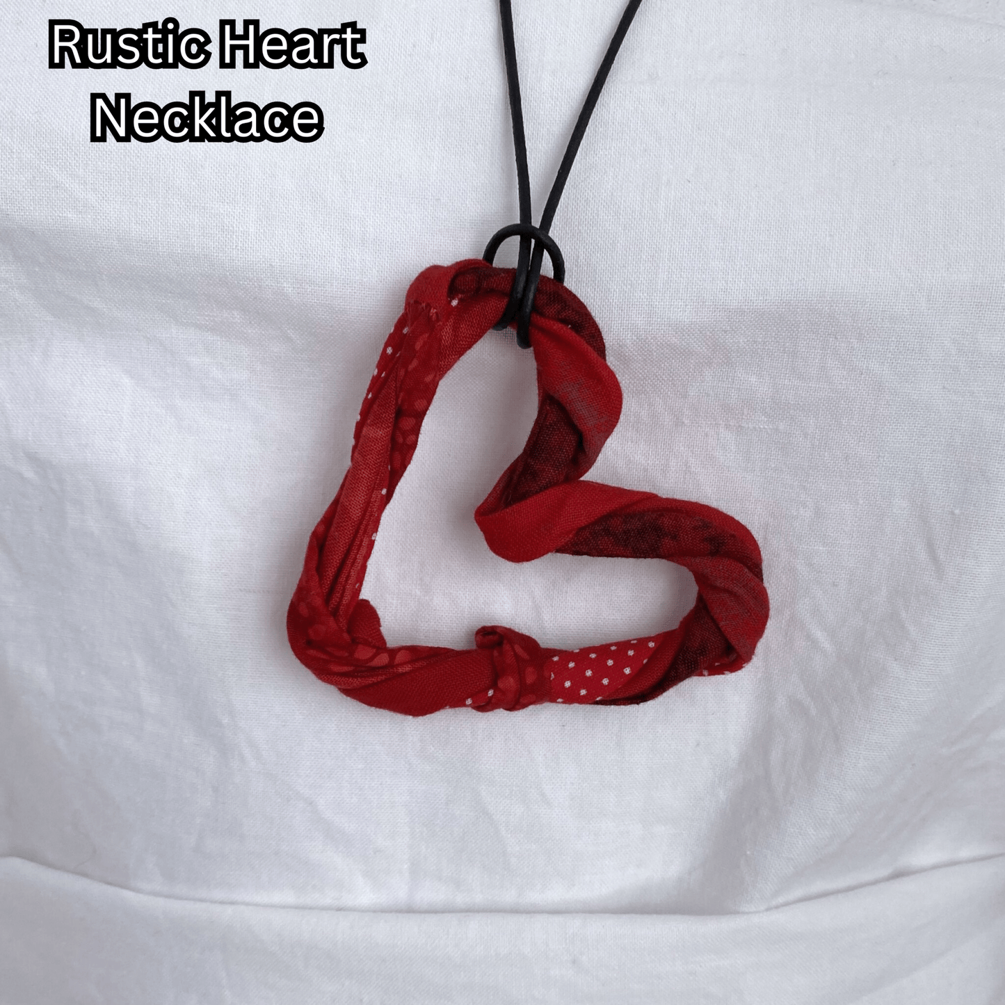 Personalized rustic heart necklace Red heart necklace handcrafted Handmade rustic heart necklace for gifts One-of-a-kind handmade heart necklace Handmade heart necklace in red for women