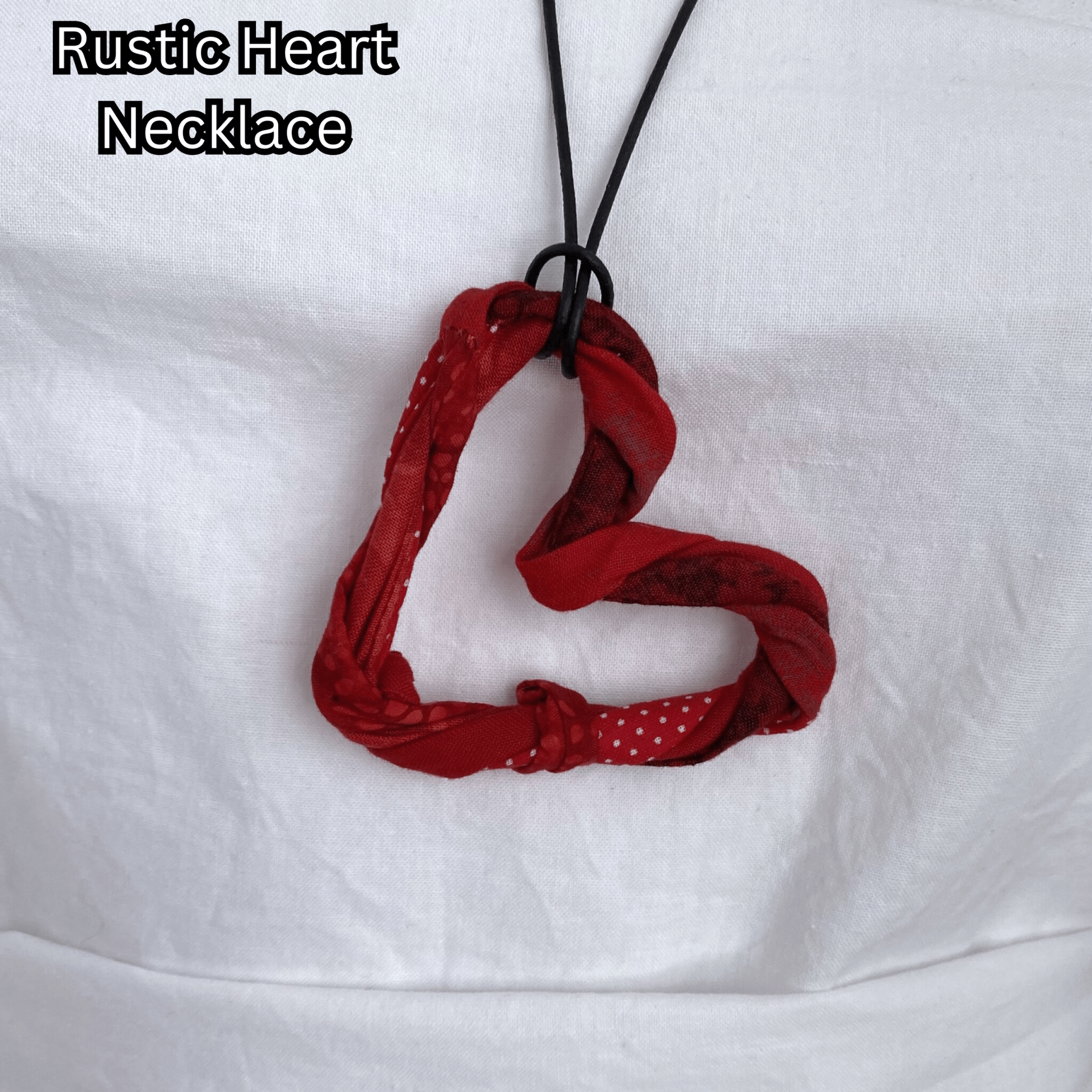 Personalized rustic heart necklace Red heart necklace handcrafted Handmade rustic heart necklace for gifts One-of-a-kind handmade heart necklace Handmade heart necklace in red for women