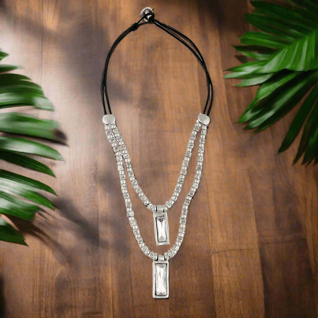 double strand boho necklace fashion necklace for boho lover gift for her mother's day gift boho jewelry