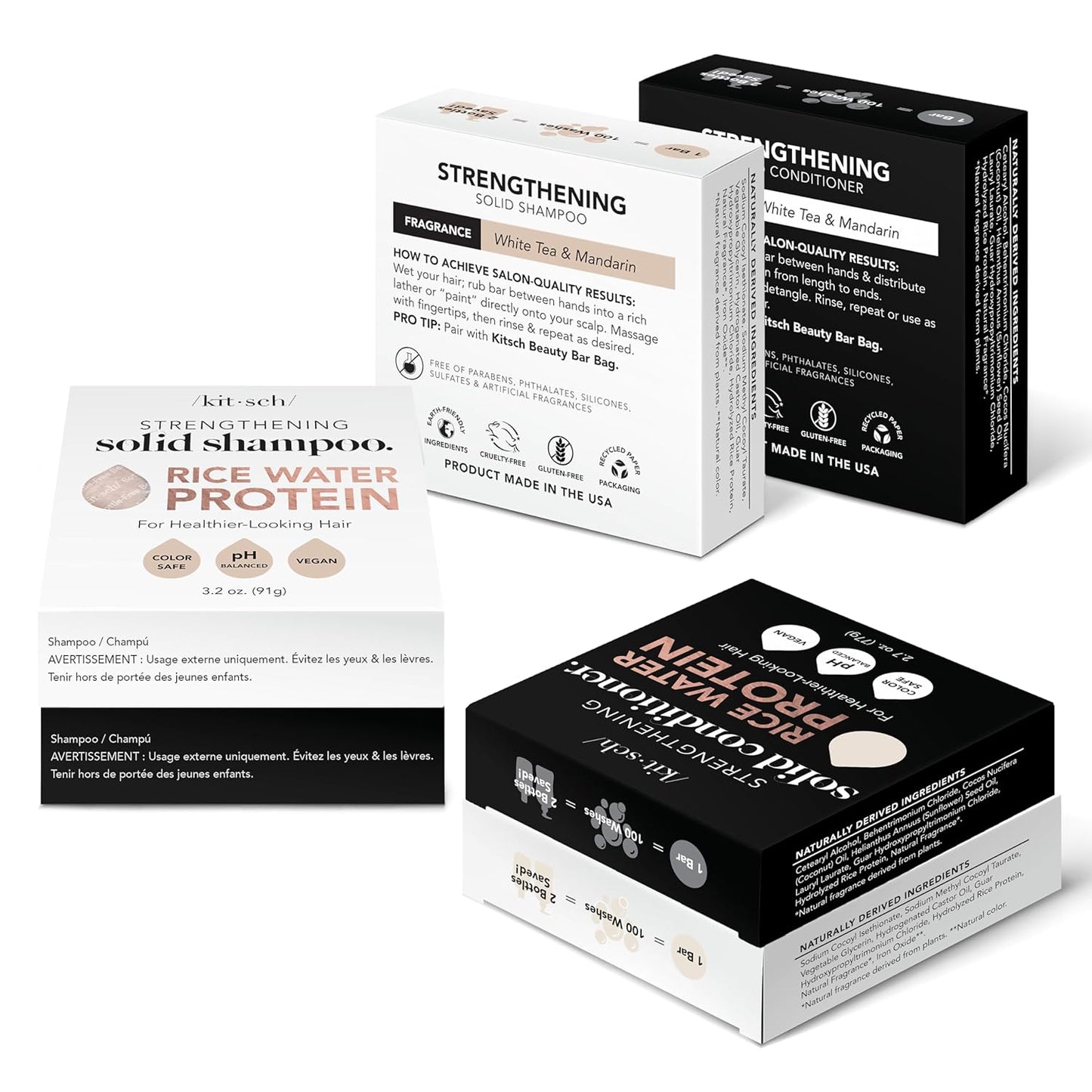 Rice Water Protein Conditioner Bar for Hair Growth Conditioner Bar