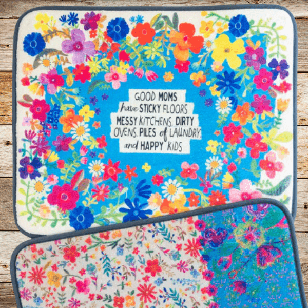 Reversible Dish Drying Mat Good Moms Mothers Day Gift