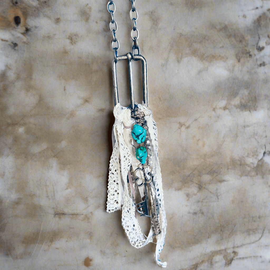 Vintage Belt Buckle Necklace Handmade Vintage Jewelry