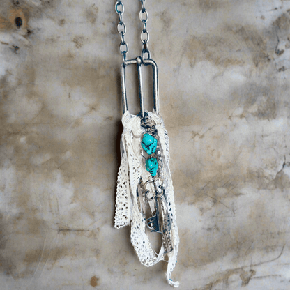 Vintage Belt Buckle Necklace Handmade Vintage Jewelry