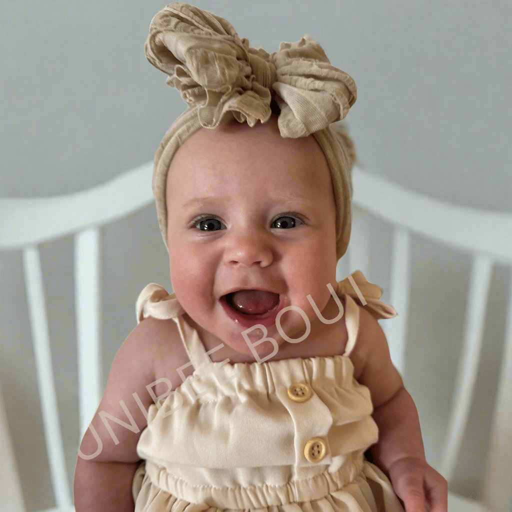 BOHO HEADBAND FOR BABY TO 4 YEARS - CHAMPAGNE HEADBAND