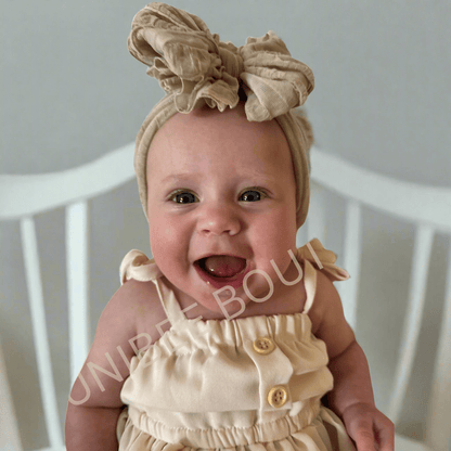 BOHO HEADBAND FOR BABY TO 4 YEARS - CHAMPAGNE HEADBAND