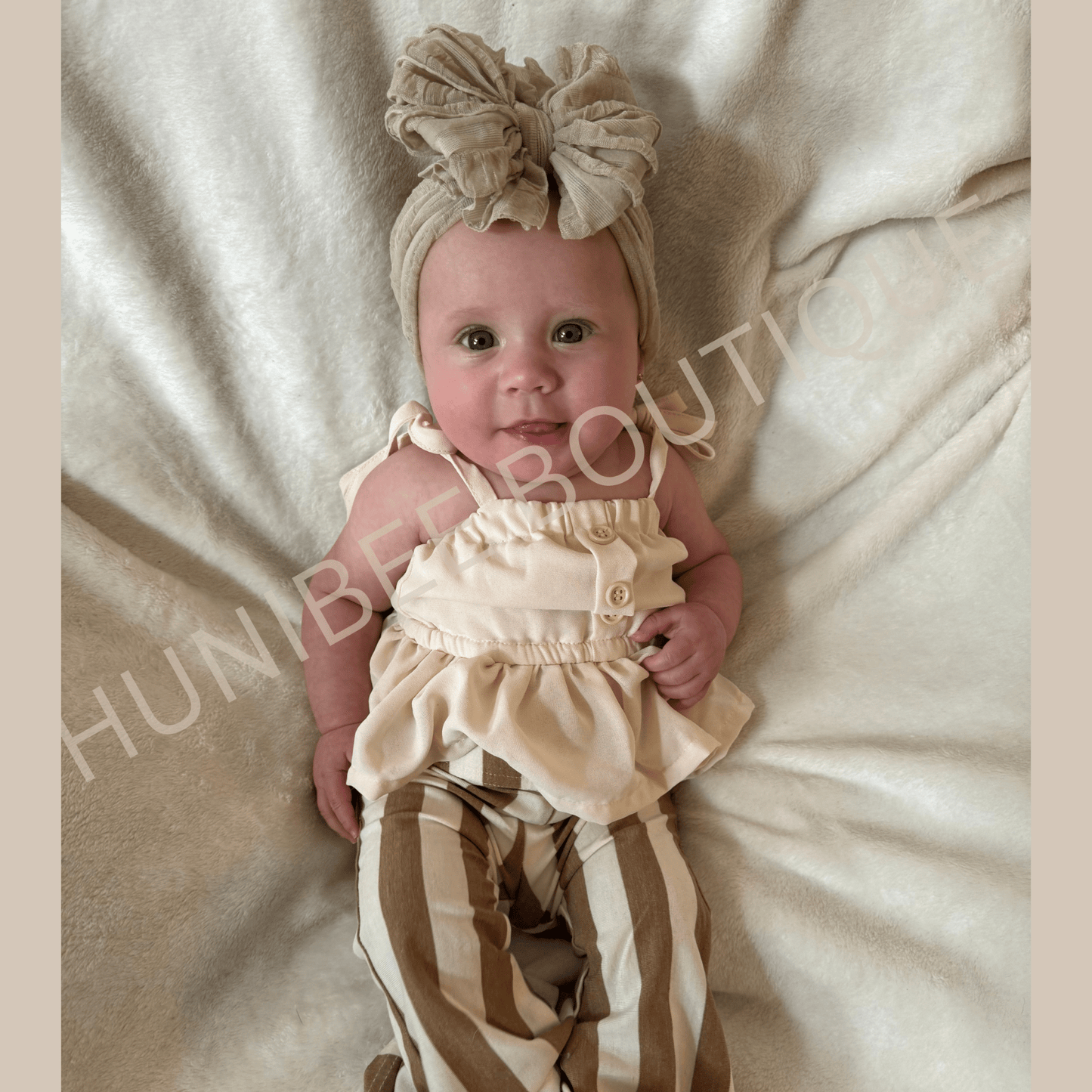 BOHO HEADBAND FOR BABY TO 4 YEARS - CHAMPAGNE HEADBAND