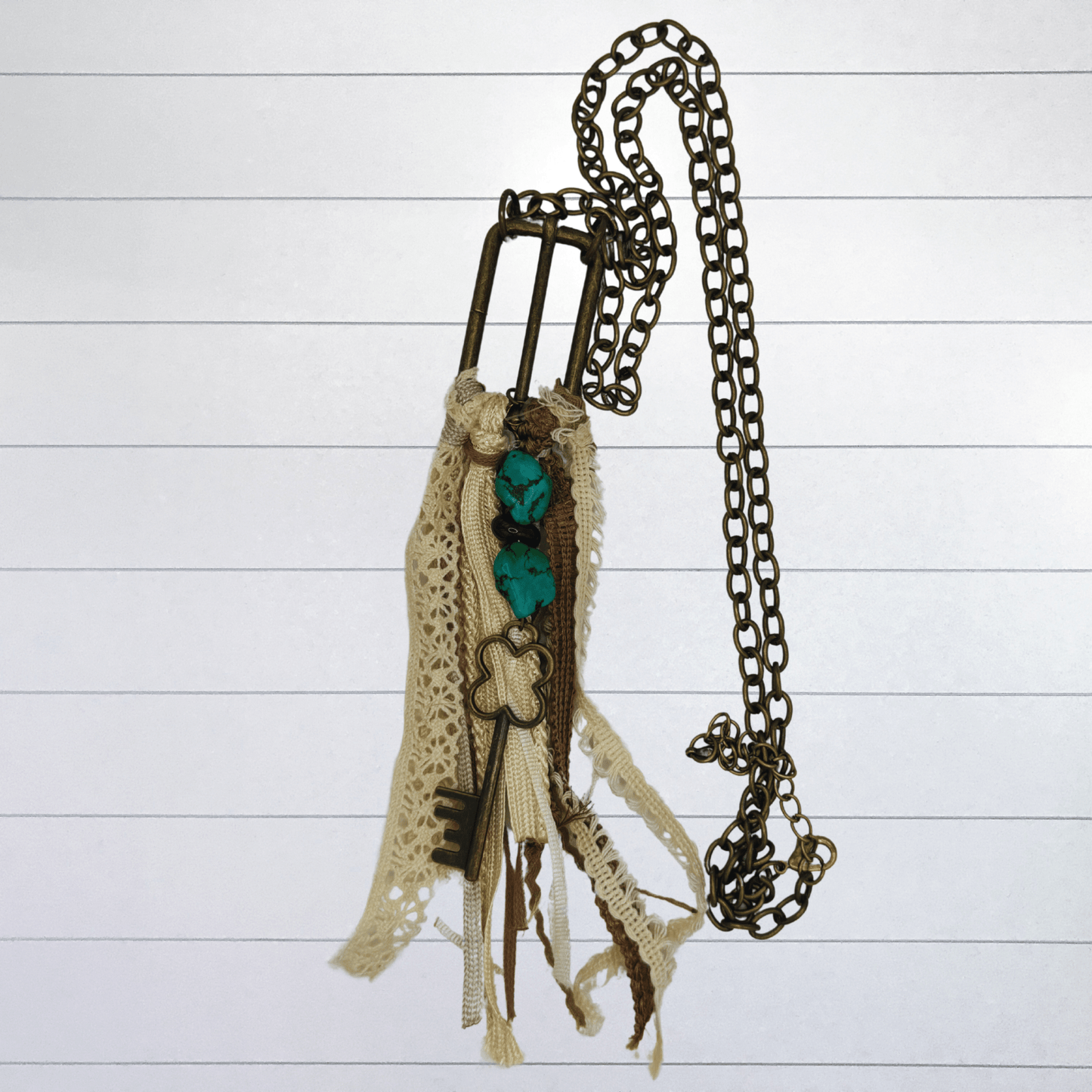 Vintage Belt Buckle Necklace Handmade Vintage Jewelry