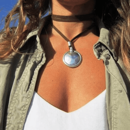 Handmade Boho Wrap Necklace Bohemian Multi-Layer Disc Adjustable Choker